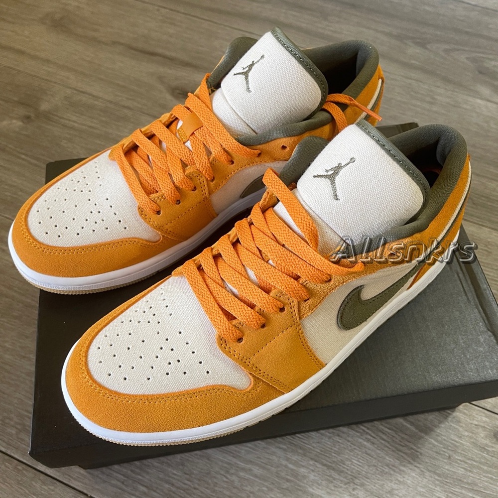 Air Jordan 1 Low Orange Olive 🍊 🫒 w - Picture 3 of 6
